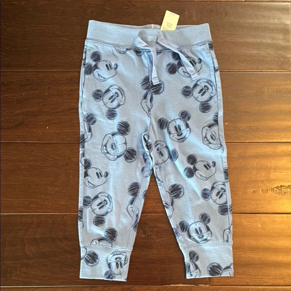 NWT Baby Gap Disney Gender Neutral Blue Mickey Mouse Jogger Pants!